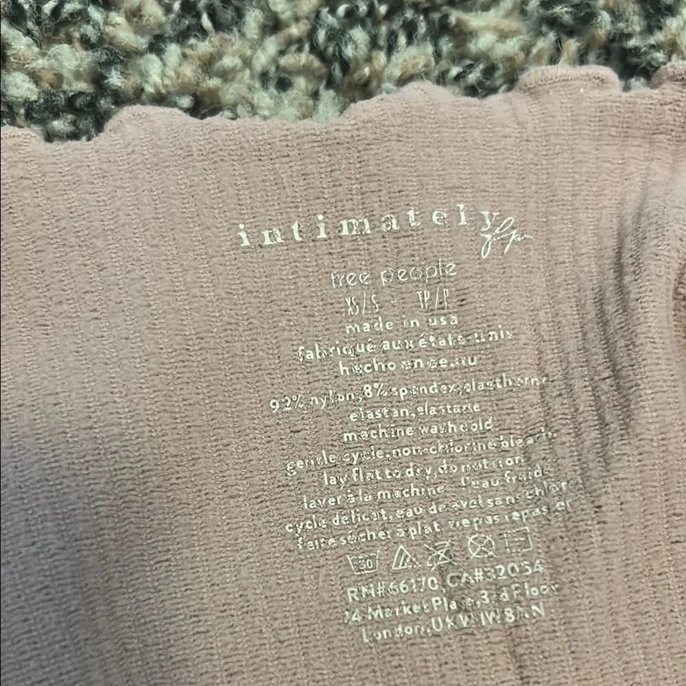 Free People Pink Ribbed Ruffled Camisole - Picture 3 of 3